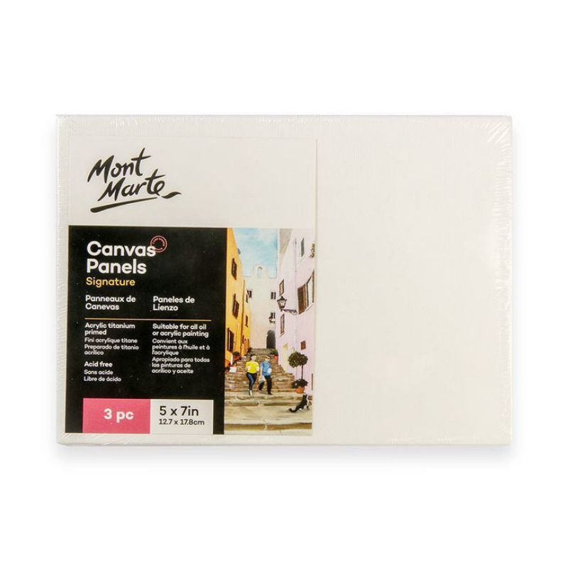 

Mont Marte Canvas Panel 12.7 x 17.8cm 3pc (5 x 7in) / Kanvas Lukis