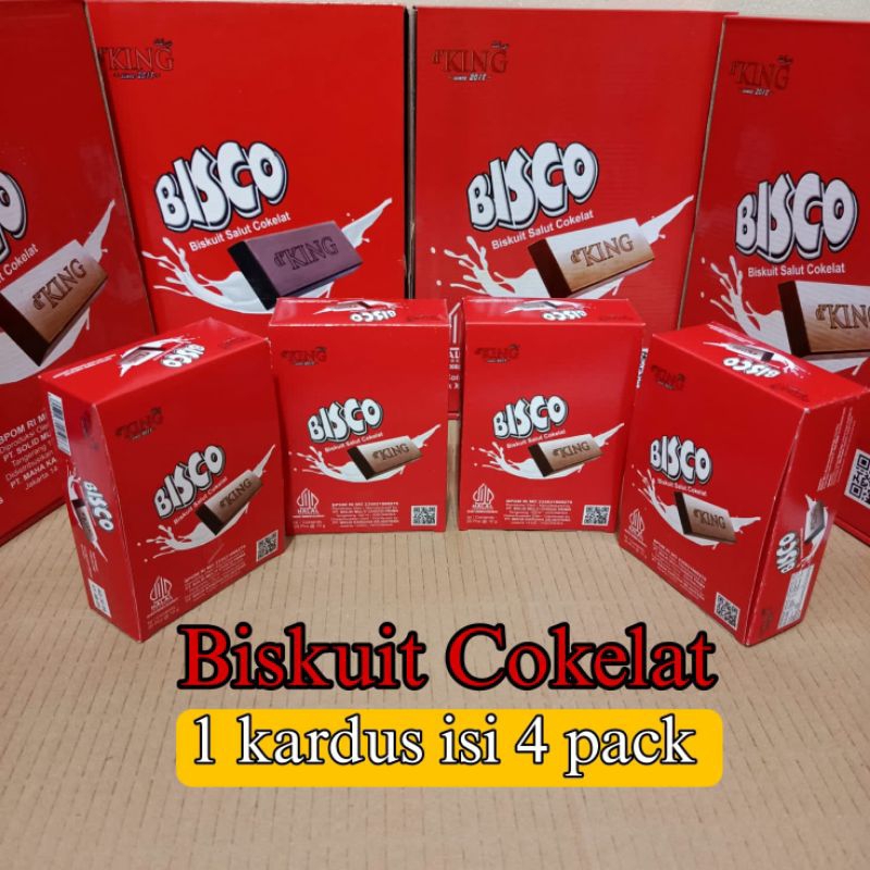 

Coklat Bisco d'KING 1 dus isi 4 Pack (80 pcs) Cokelat hitam Manis