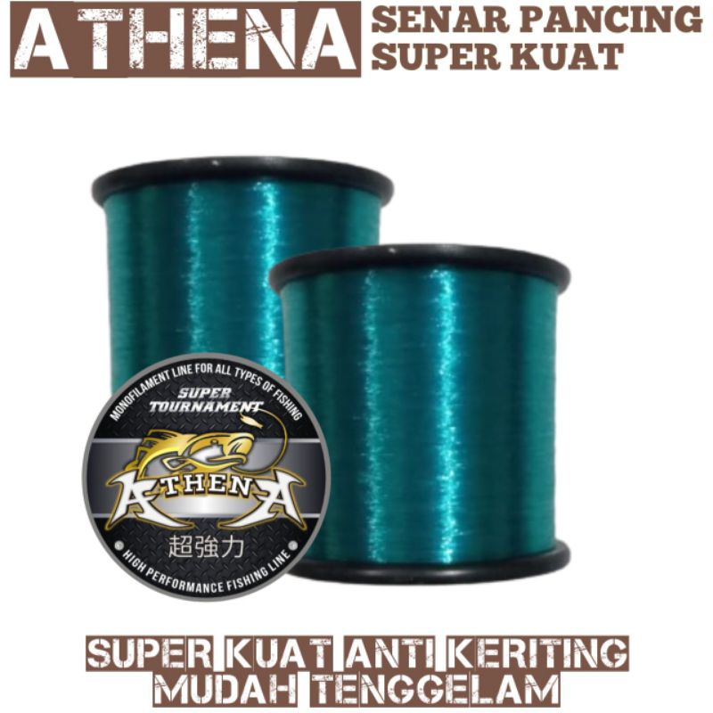 senar pancing Athena 1800m biru tosca senar pancing kuat anti keriting senar pancing super kuat