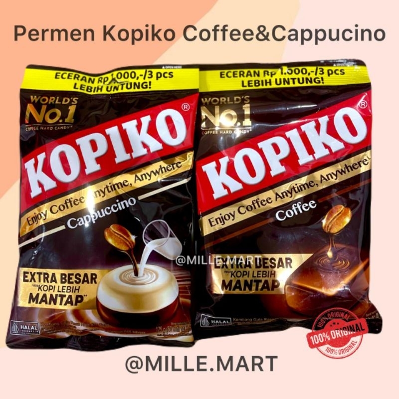 

PERMEN KOPIKO CAPUCCINO CANDY/COFFEE CANDY 175GR ISI 50 PCS