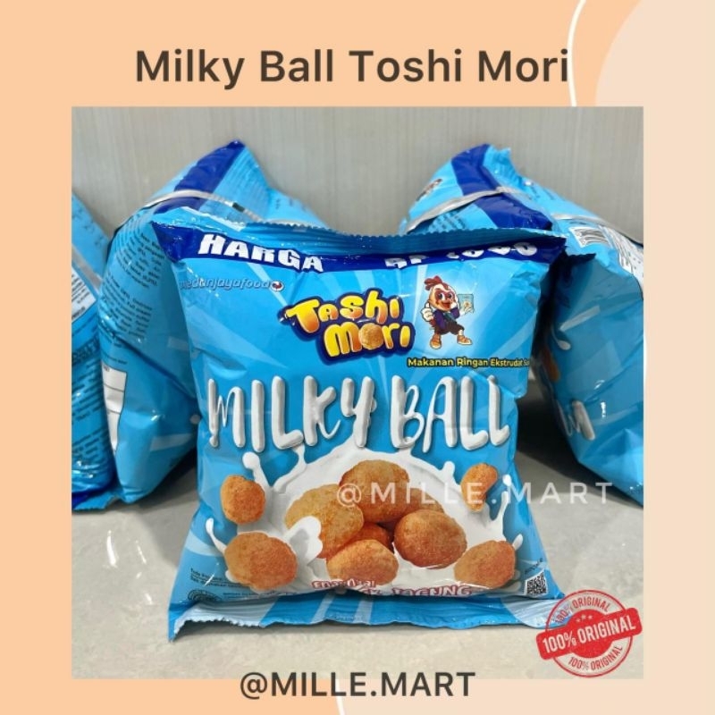 

[Per pcs] MILKY BALL TASHI MORI SNACK 15GR