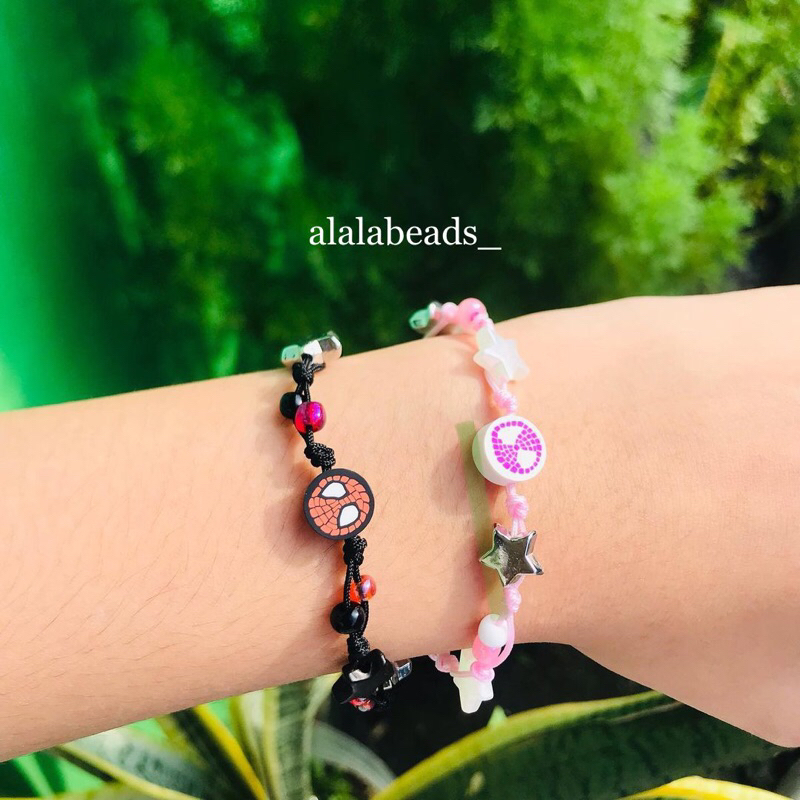 gelang spiderman gelang couple spiderman bracelet spiderman beads gelang manik