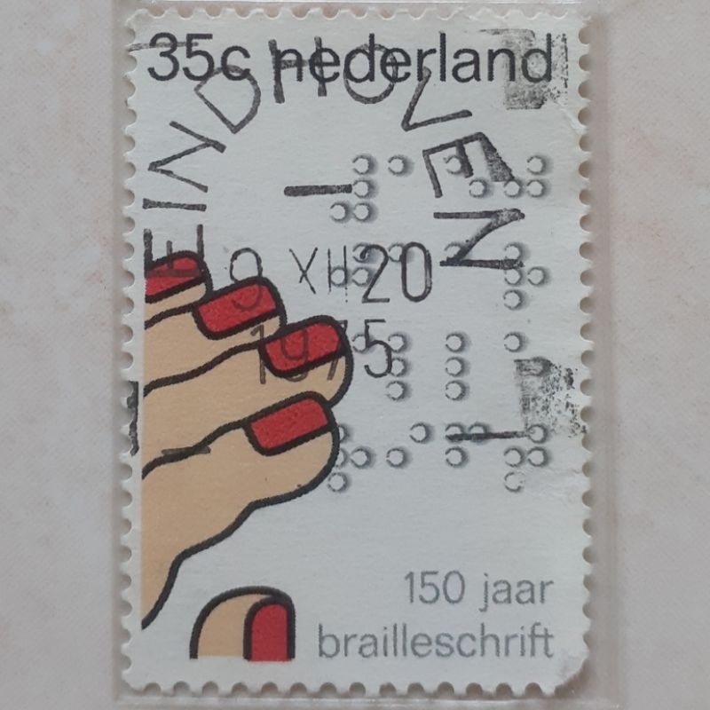 

Perangko Belanda 150 Years ago, Louis Braille introduced Braille Writing Tahun 1975