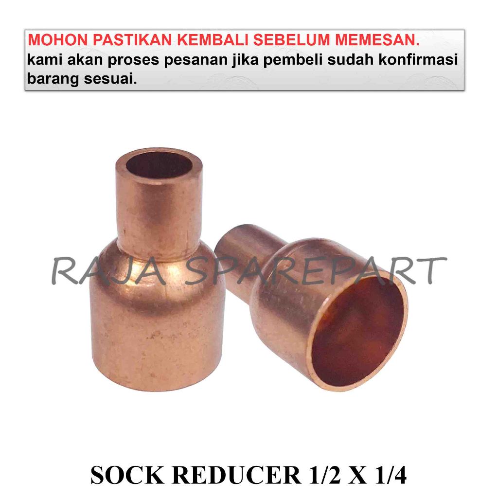 SR1214 SOCK PIPA TEMBAGA / SOCK REDUCER AC TEMBAGA / SOCK REDUCER 1/2 X 1/4