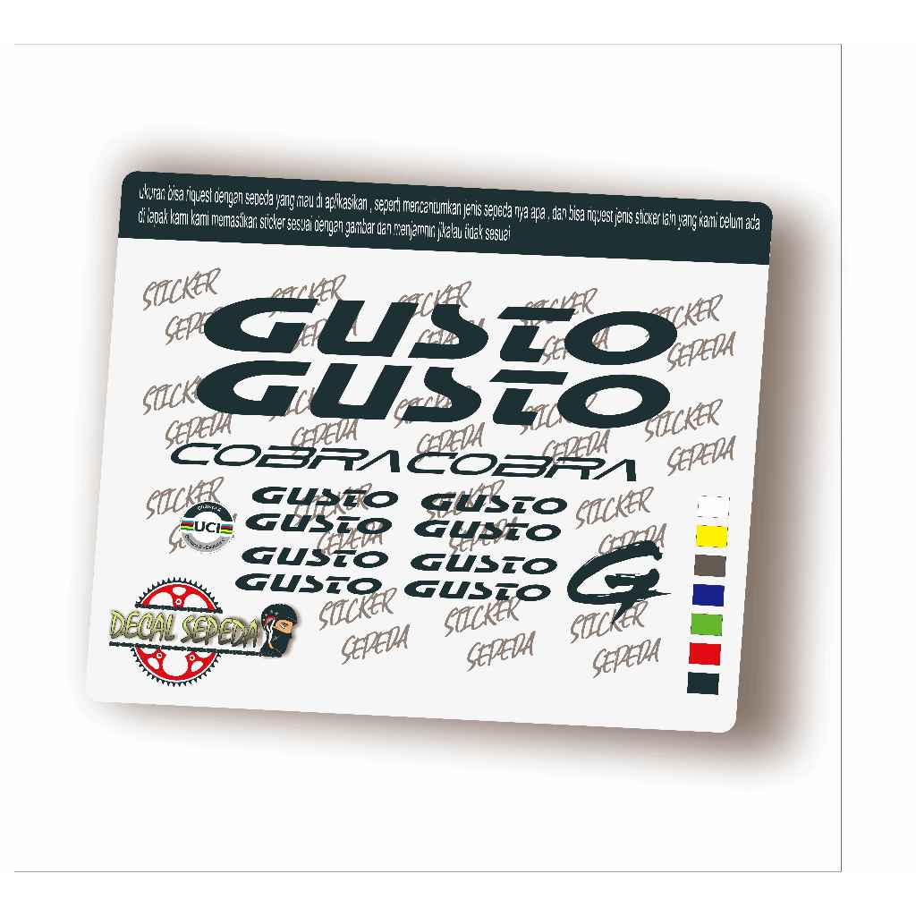 decal sepeda gusto - sticker full cutting