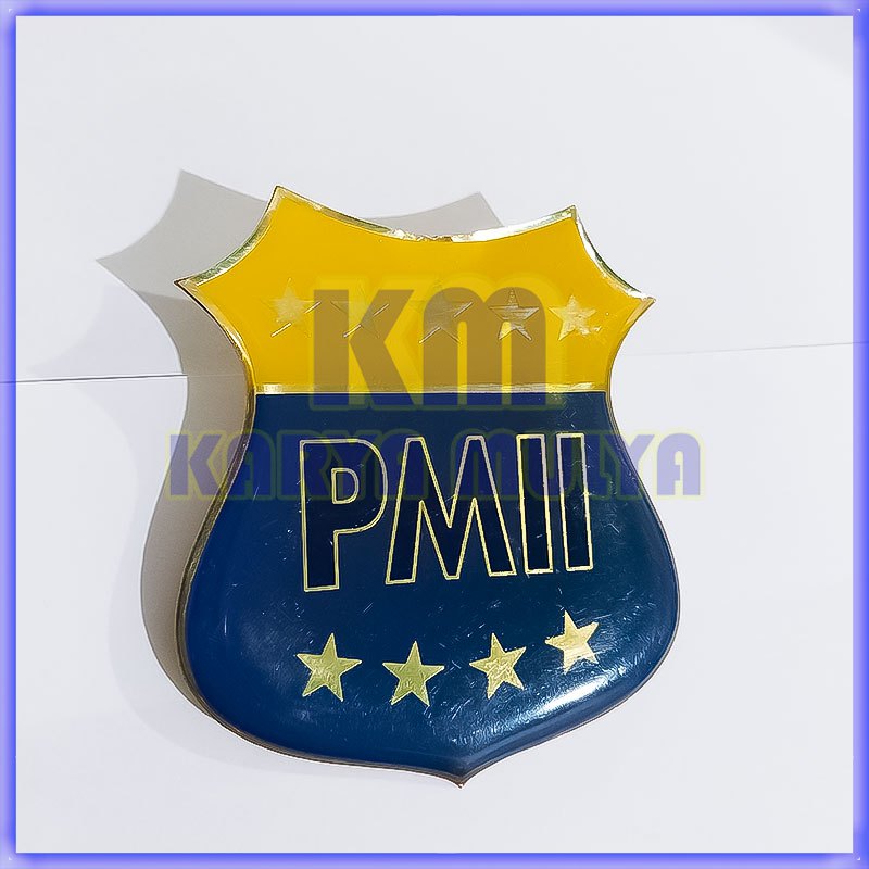 Pin PMII Lencana Pin Bross Logo PMII Bahan Logam Kuningan - Karya Mulya