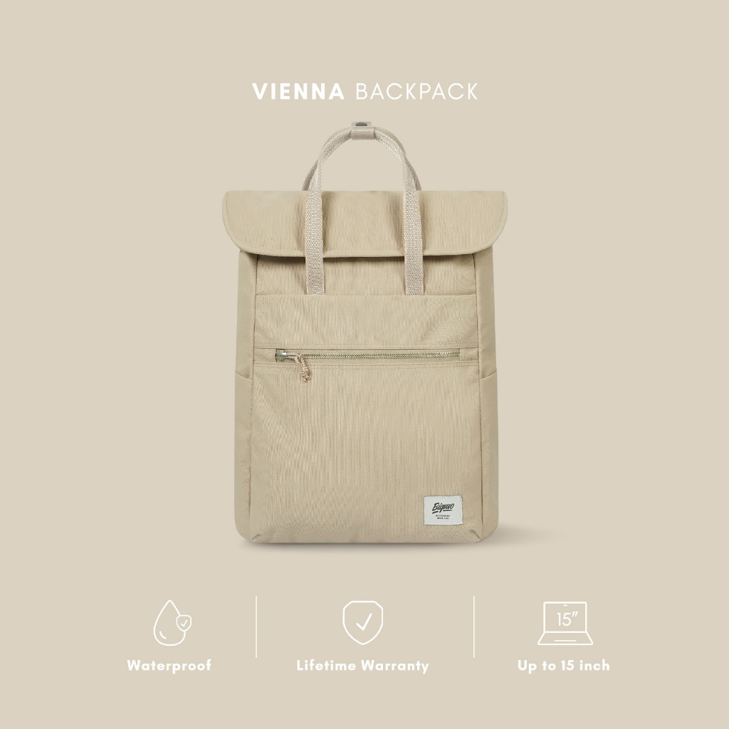 Bigmo Tas Ransel Wanita Water Resistant Water Proof Vienna Hazelnut