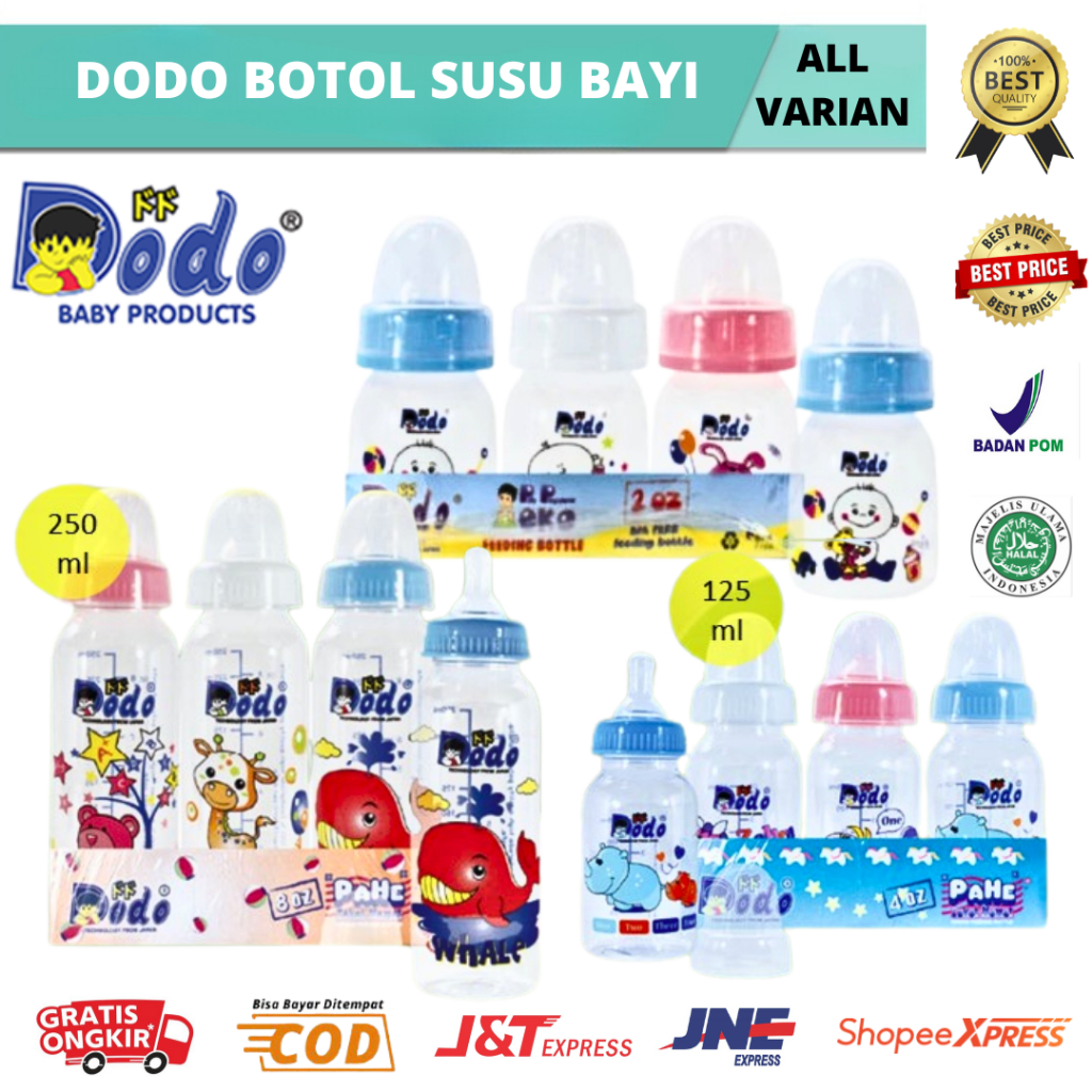𝗕𝗘𝗔𝗨𝗧𝗜𝗘𝗦 -[PAKET HEMAT]  Dot Bayi Gepeng | Dot Dodo | Botol Susu Dodo Dot Bayi Newborn ALL VARIAN