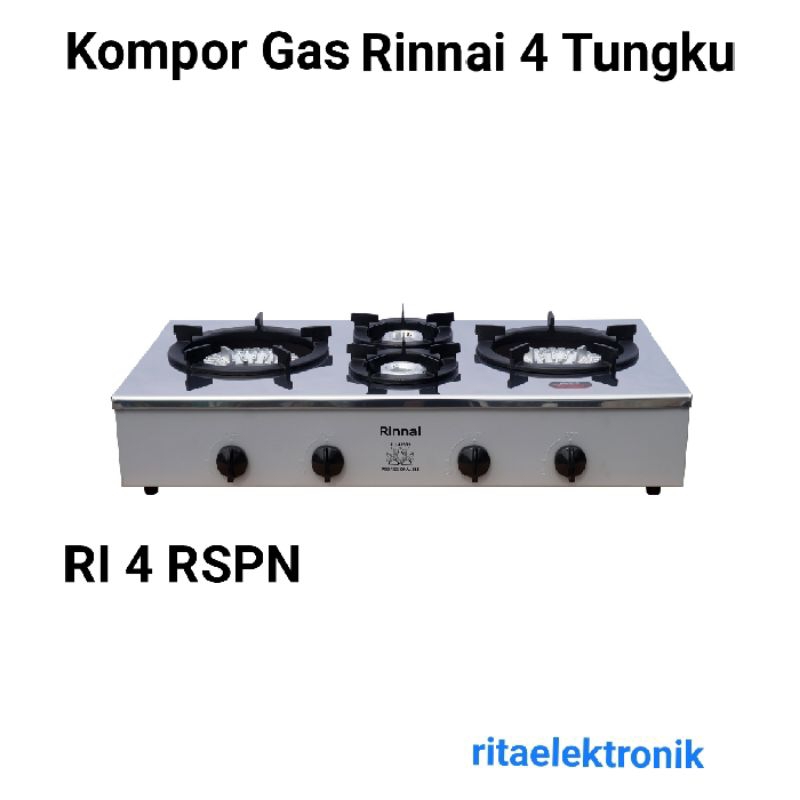 Kompor Gas Rinnai Empat Tungku RI 4 RSPN/Kompor Gas Rinnai 4 Tungku