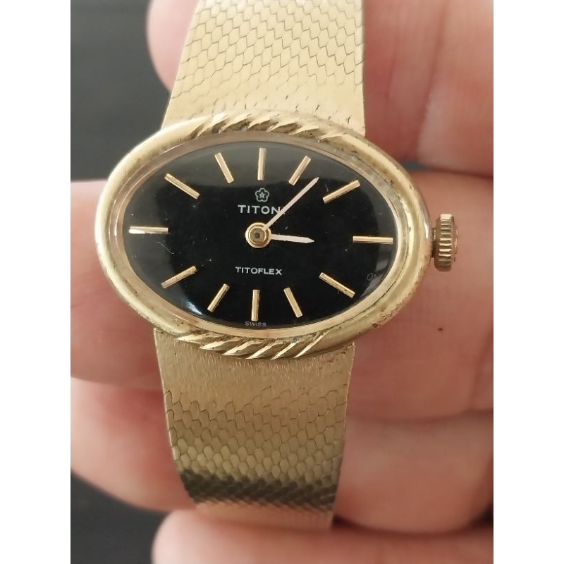 TITONI Manual Winding Jam Tangan Wanita second 1085