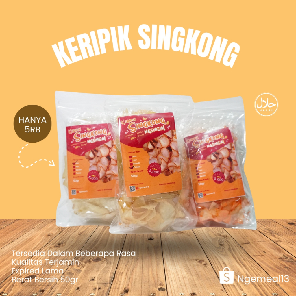 

keripik singkong Ngemeal | Keripik singkong aneka rasa | 50GR