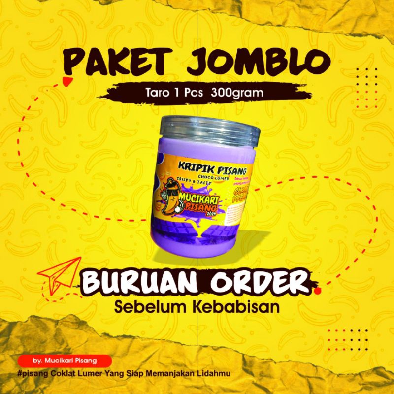 

Kripik Pisang Taro Paket Jomblo 1 Pcs 300 gram MUCIKARI PISANG