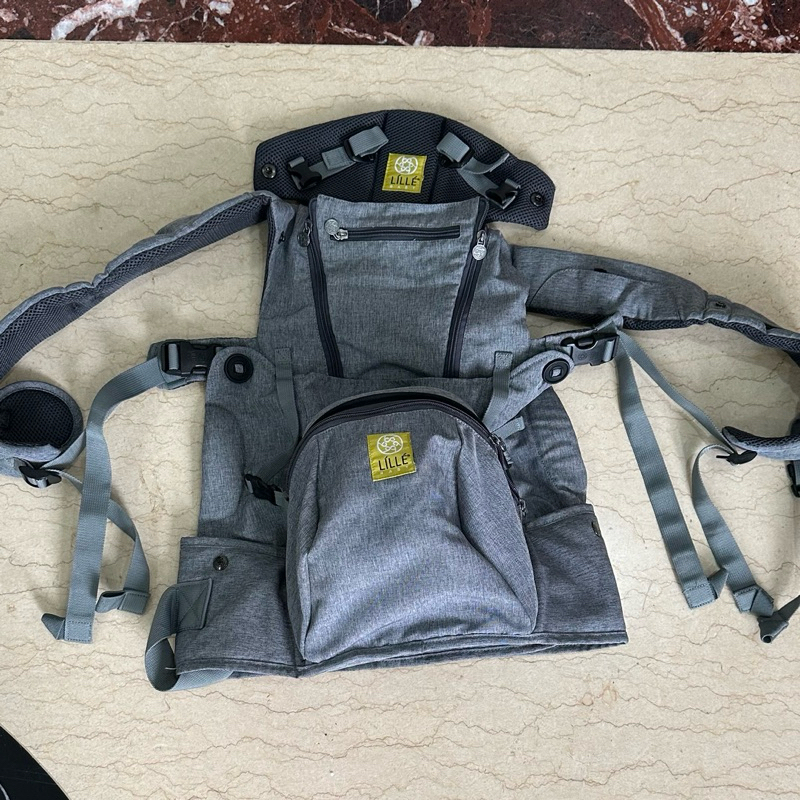 Preloved LILLEBaby Baby Carrier SeatMe All Seasons Heathered Grey (Gendongan Hipseat Abu)