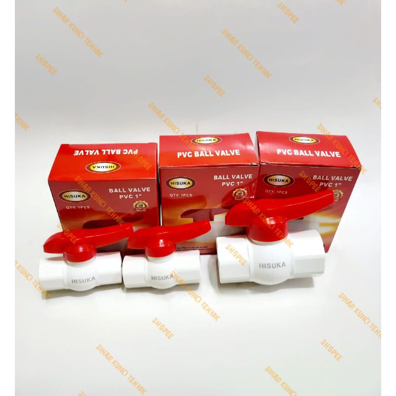 Stop Kran Ball Valve PVC Polos  3/4" inch HISUKA