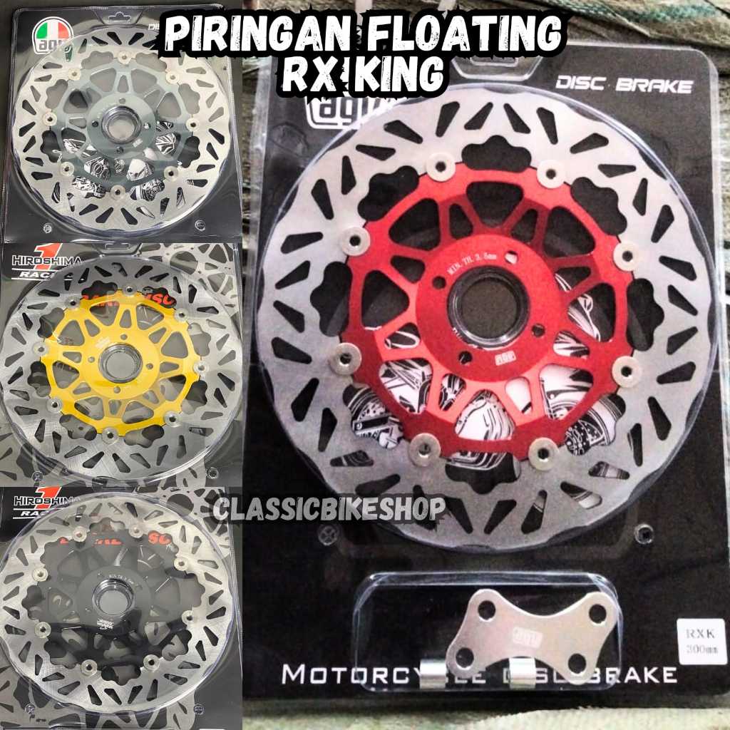 PIRINGAN FLOATING RX KING 300MM CAKRAM DEPAN RX KING FLOATING SET BREKET RX KING RXK RXK NEW RX KING