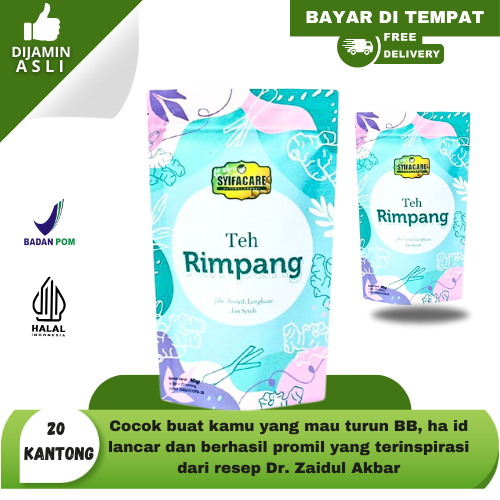 

Teh Celup Rimpang Syifacare Memperlancar Haid Mendetok Tubuh Teh Rempah Herbal Alami Bpom