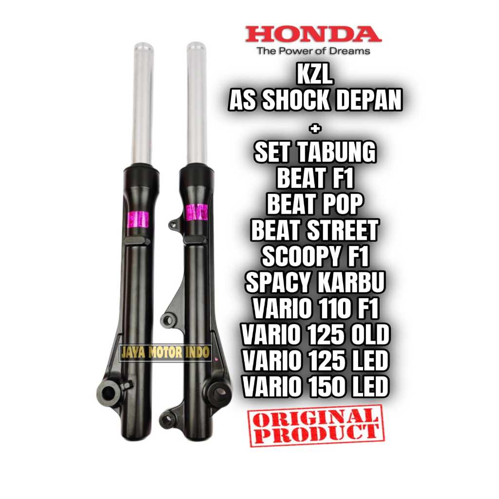AS SHOCK DEPAN SET TABUNG KZL ASLI HONDA BEAT,SCOOPY,VARIO125,VARIO 125 LED,VARIO 150 LED