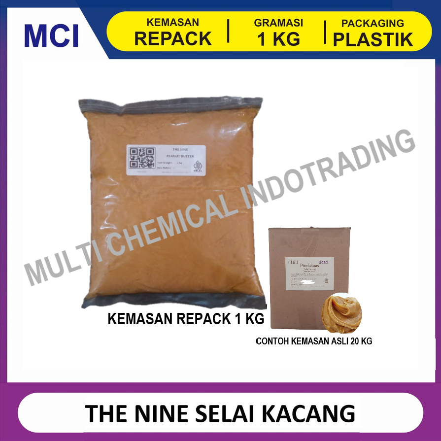 

THE NINE SELAI KACANG PREMIUM PINDEKAS PEANUT BUTTER - REPACK 1 KG