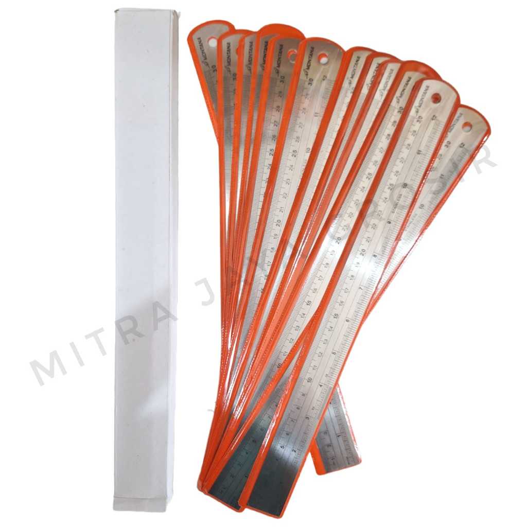 

1 Pak isi 12 pcs penggaris/ Penggaris Besi Montana