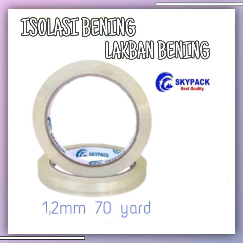 

Lakban Isolasi Bening Selotip 12mm x 70 Yard