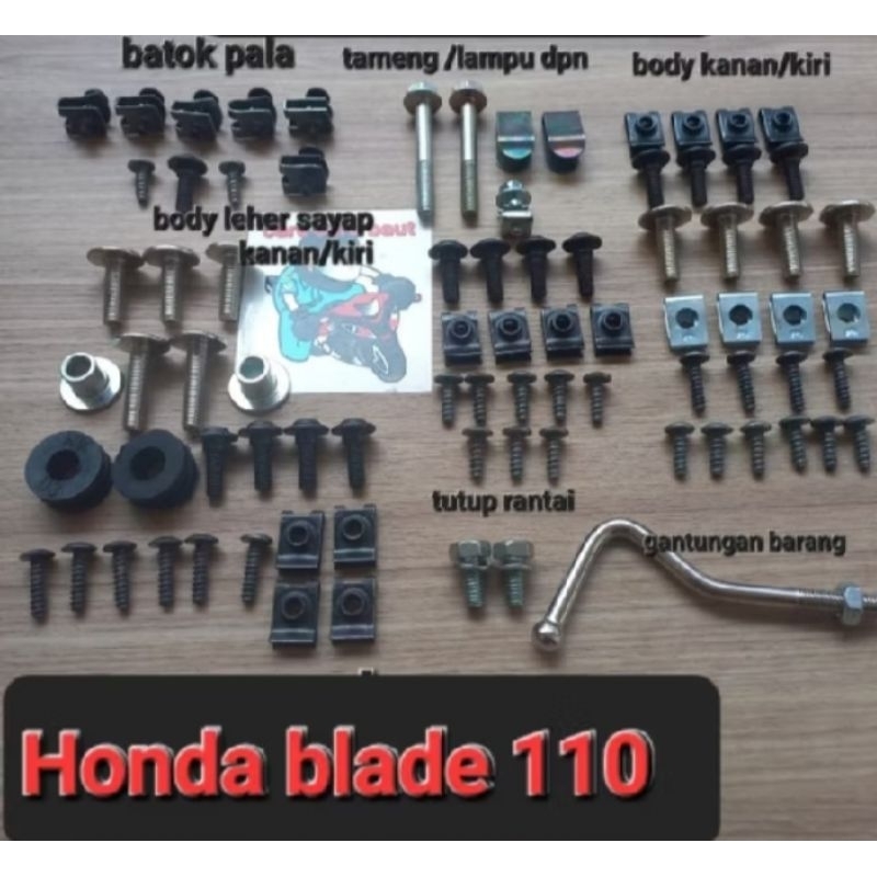 fullset body baut motor Honda Blade 110 CC.