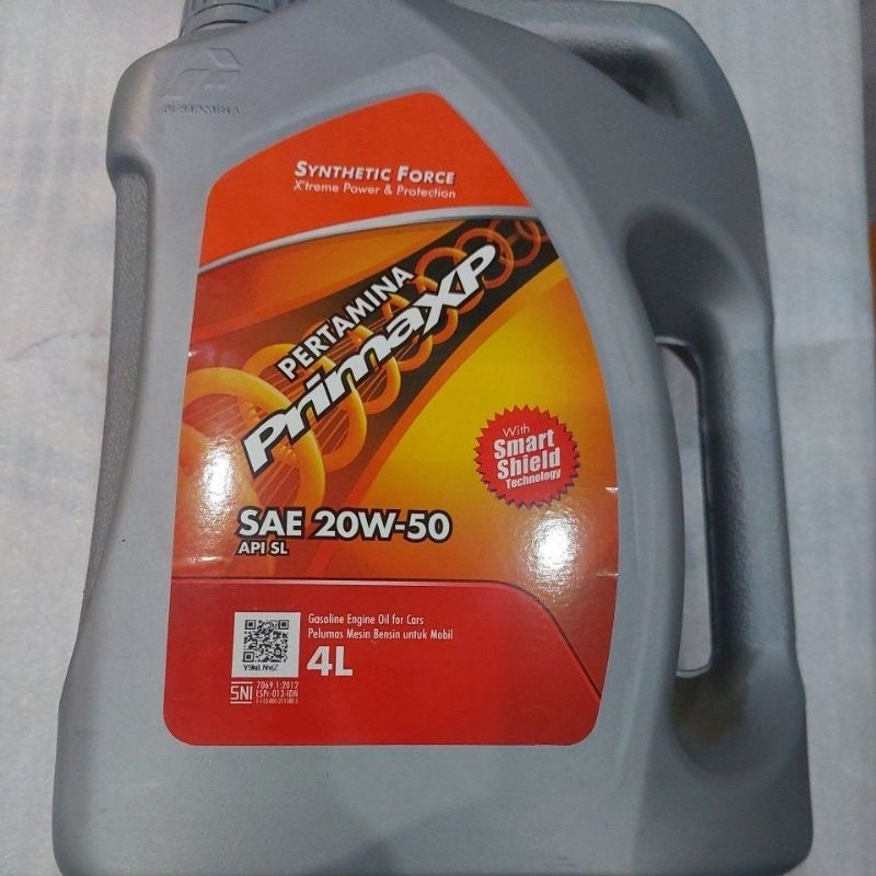 OLI PERTAMINA PRIMA XP 4 LITER 20W 50 SYNTHETIC FORCE