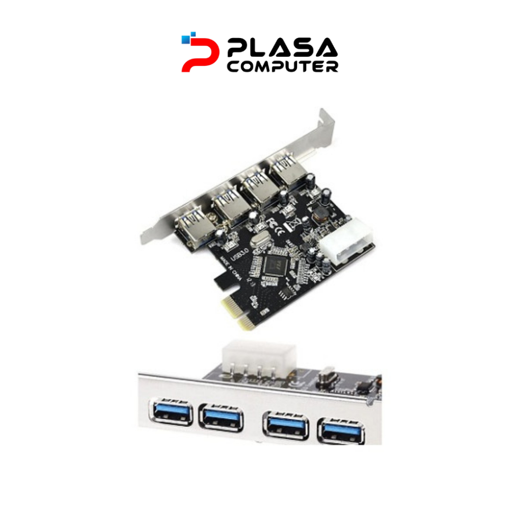 PCIe USB 3.0 Card 4 Port - PCIe Card USB 3.0 - PCI Express Card USB 4 Port