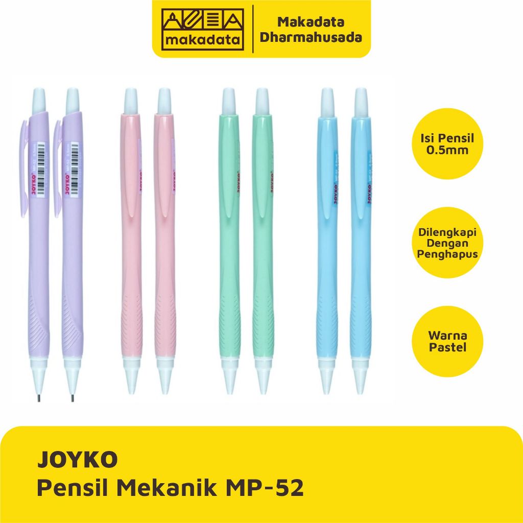 

MECHANIC PENCIL | PENSIL MEKANIK JOYKO MP-52 PASTEL (1 PCS)