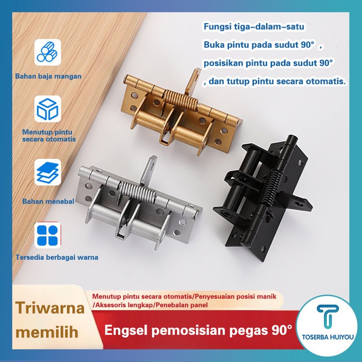 Engsel pegas sudut kanan 90 derajat posisi 4 inci engsel posisi pantulan penutupan otomatis engsel p