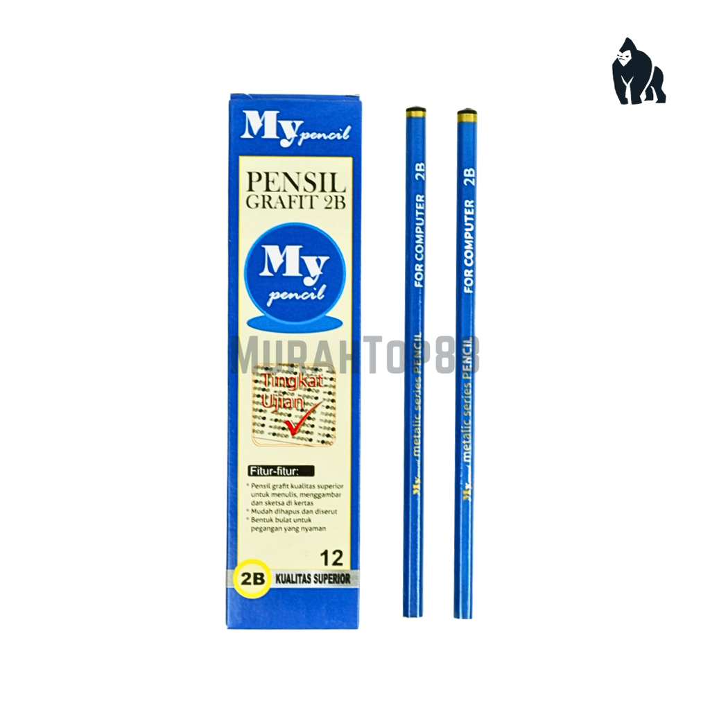 

Pencil 2B Biru Murah / Pensil Kayu MyPencil Komputer [ISI 12 PCS]