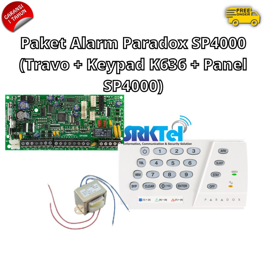 Alarm Paradox SP4000 Set (Travo + Keypad K636 + Panel SP4000)