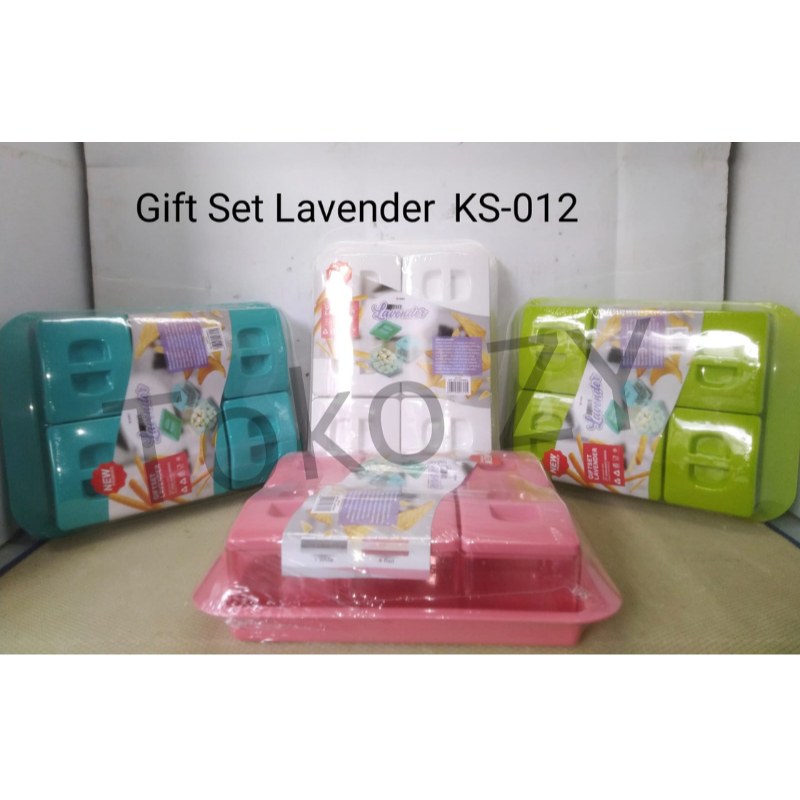 Wadah Kue, Cemilan, Permen / Gift Set Lavender KS-012 /GBU /Plastik