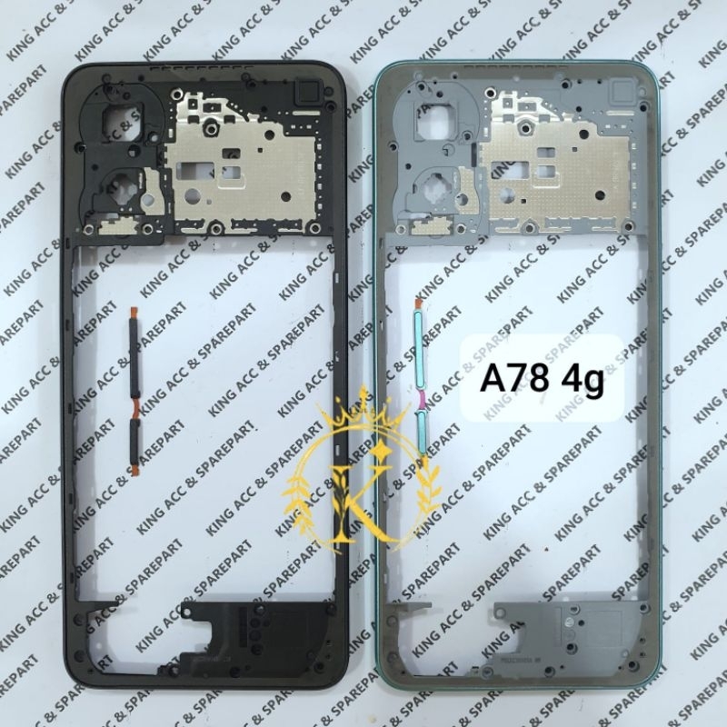 BEZZEL BAZEL BEZEL TULANG MESIN TENGAH OPPO A78 4G