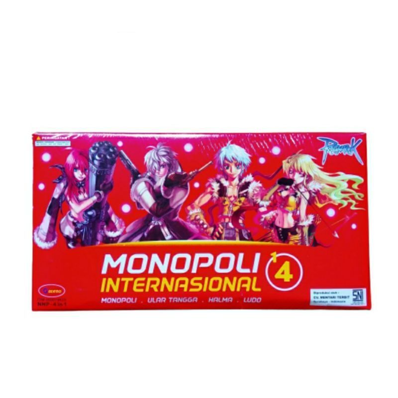 Board Game Vintage Family Game Mainan Keluarga Seru Monopoli 4 in 1 Monopoli Gaveno 4in1 Dadu Bagus