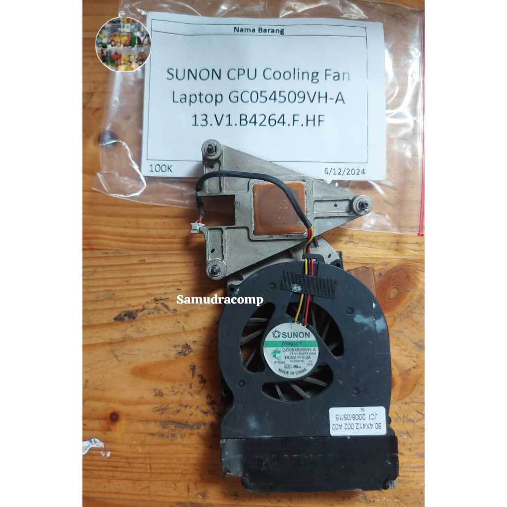SUNON CPU Cooling Fan Laptop GC054509VH-A 13.V1.B4264.F.HF