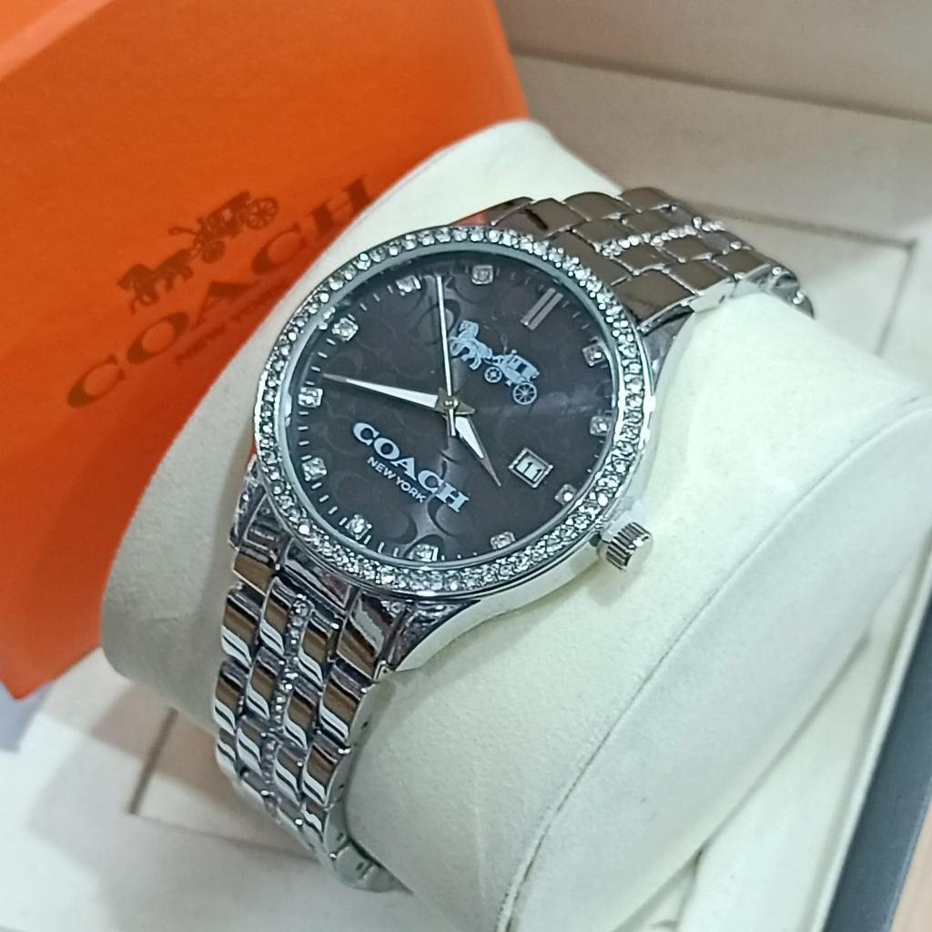Jam Tangan Rantai Pria / Jam Tangan COACH Rantai / Jam Tangan Kasual Pria