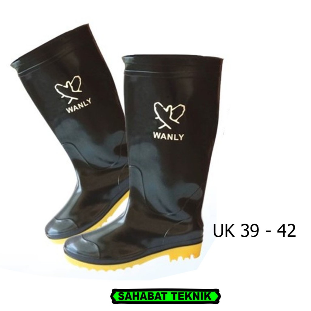 Sepatu Proyek Safety Boot Hitam| Sepatu Proyek Boot Panjang Laki-Laki | Sepatu Boat Bangunan| Sepatu
