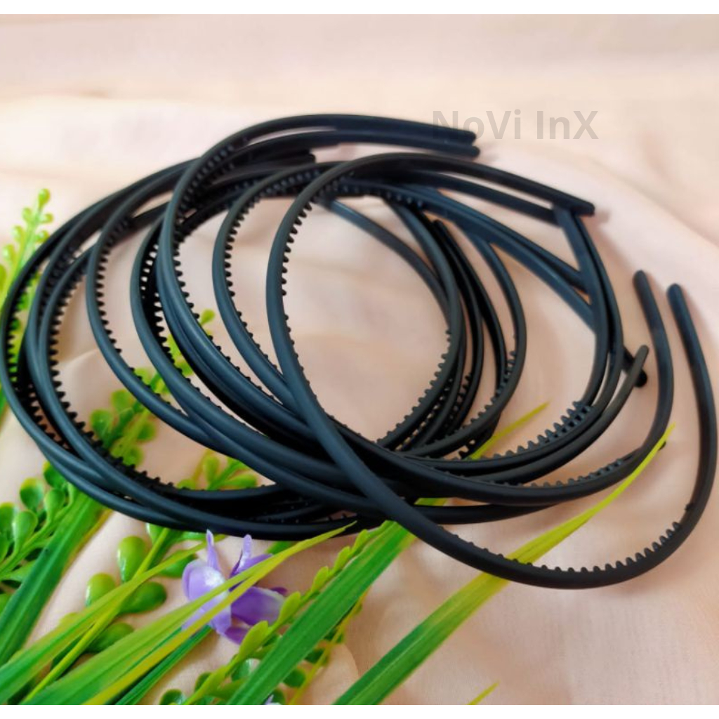 Bando Hitam Polos Pria dan Wanita Doff Fashion Korea