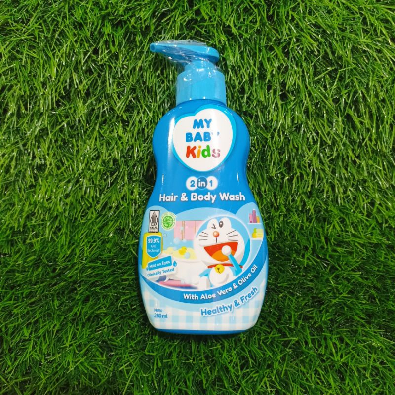 My Baby Kids Hair And body wash Doraemon 280ml / Hair And body Wash MyBaby