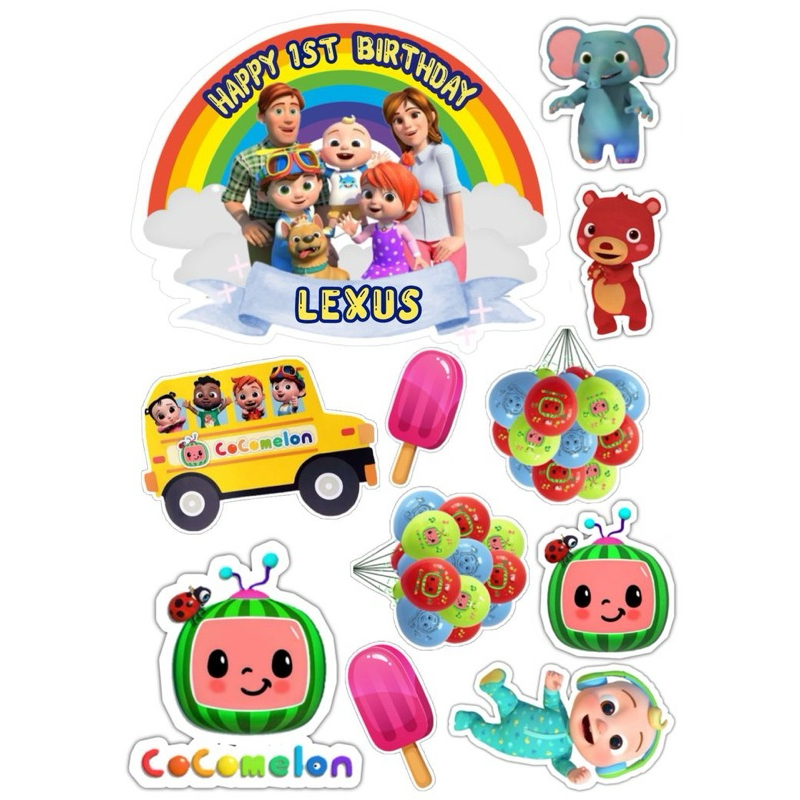 Topper Cake Ultah Karakter Cocomelon