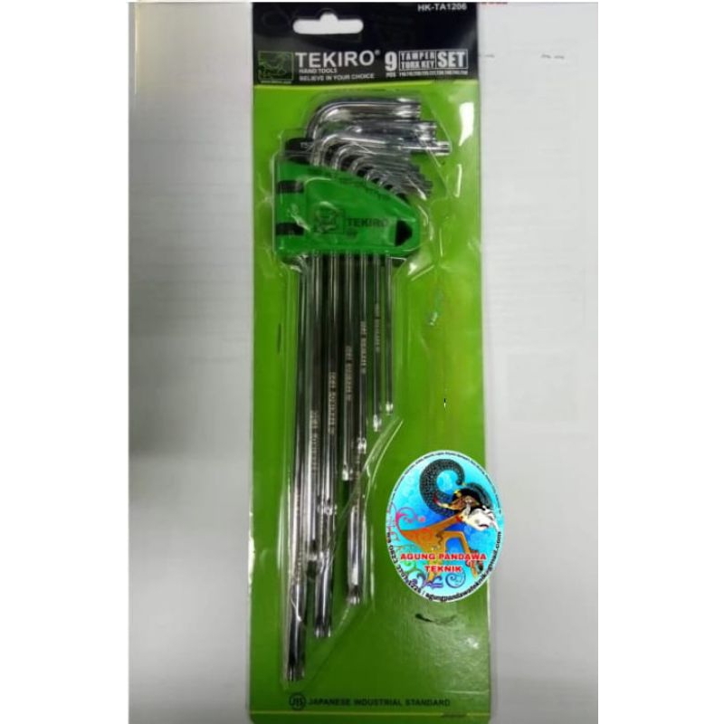 TEKIRO Kunci L Bintang Panjang Lubang 1 set