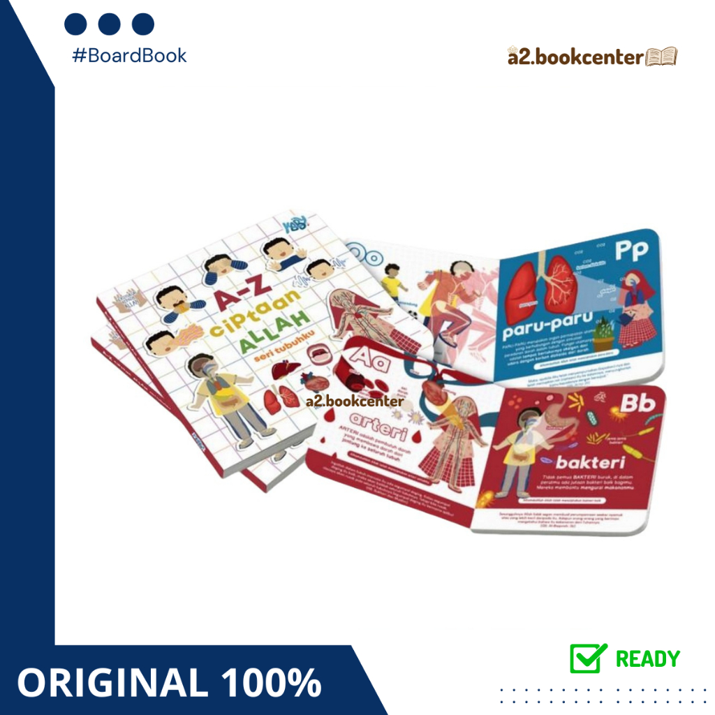 [ABC] Ready BoardBook - A-Z Ciptaan Allah Seri Tubuhku Kaby Books