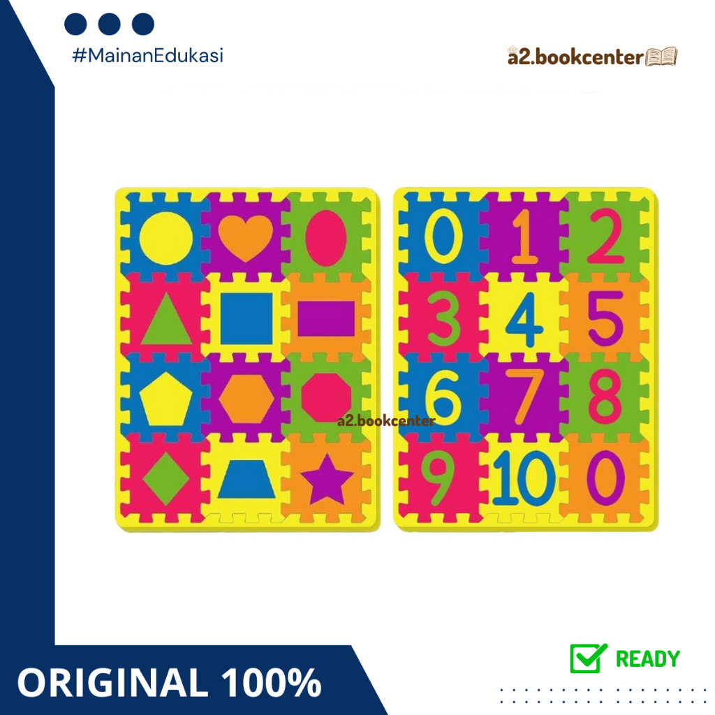 [ABC] READY Puzzle Busa Series By Hoopoe Shape/123/Hijaiyah/ABC