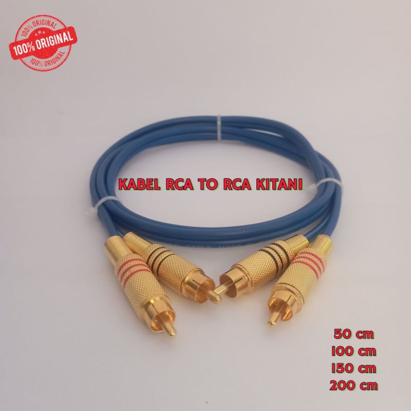 Kabel Rca 2 Ke 2 Jack Audio Cable Rca To Rca 2 IN 2 By Kitani Kabel Serabut Tembaga