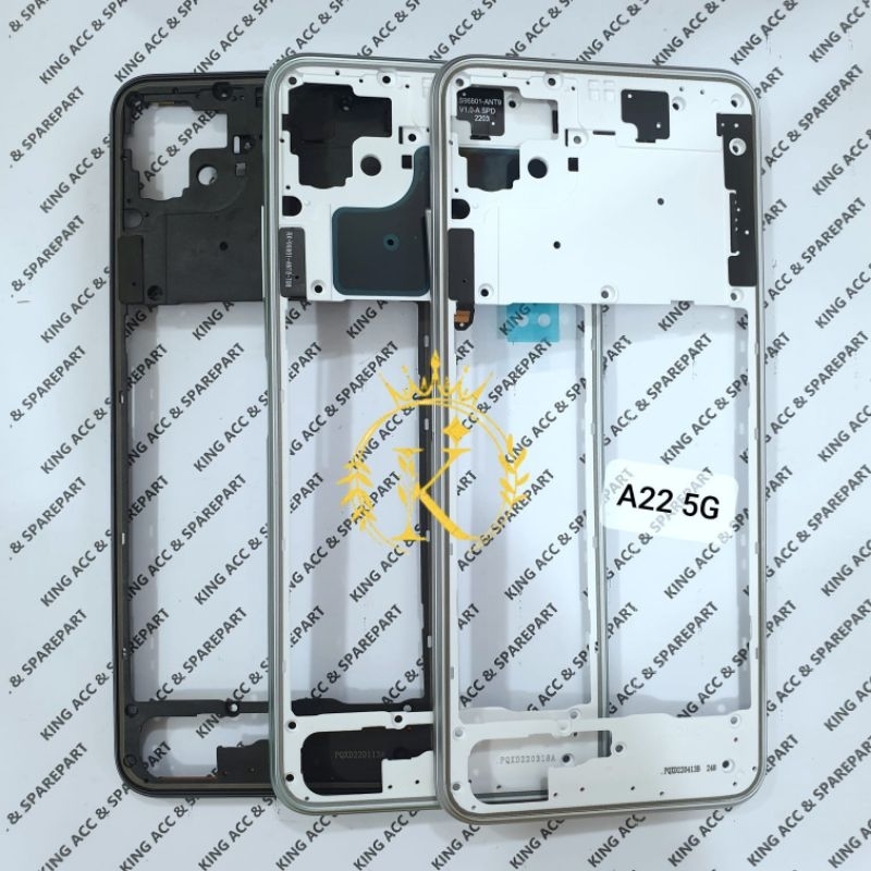 BEZZEL BAZEL BEZEL TULANG MESIN TENGAH SAMSUNG GALAXY A22 5G