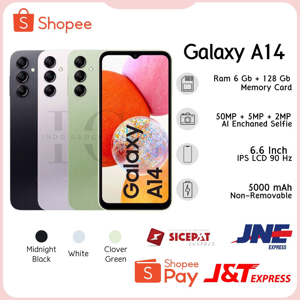 SAMSUNG GALAXY A14 RAM 6/128GB SMARTPHONE 4G