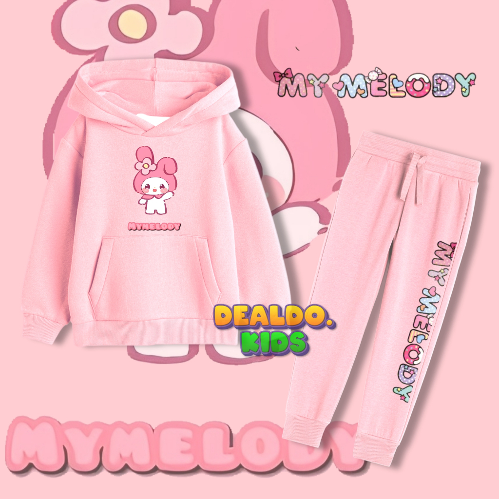 Stelan Hoodie Jogger anak My Melody / Stelan Hoodie Jogger anak My Melody