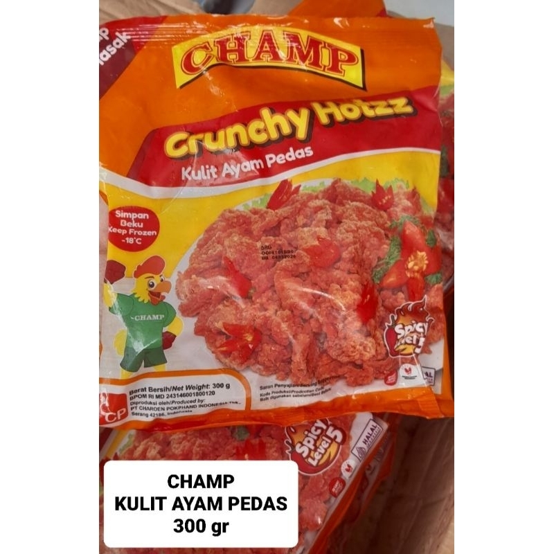 

KULIT AYAM PEDAS CHAMP CRUNCHY HOTZZ FROZEN 300 gr