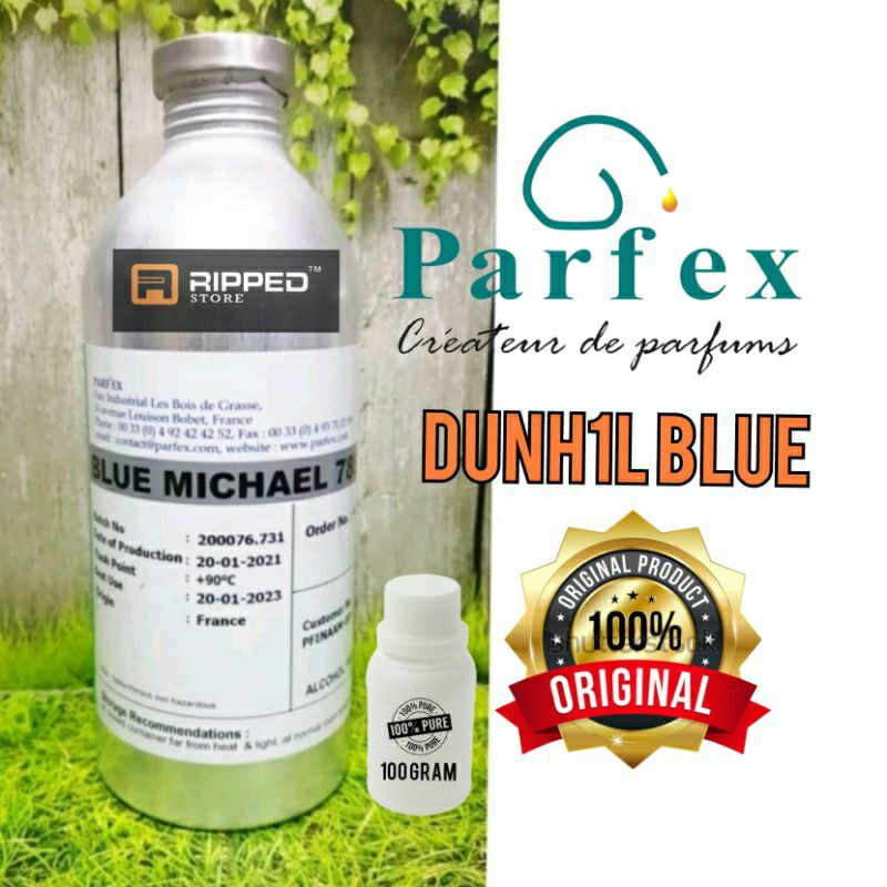 (100 ML) BIBIT PARFUM MURNI BLUE MICHAEL DUNHILL BLUE.BY PARFEX ORIGINAL