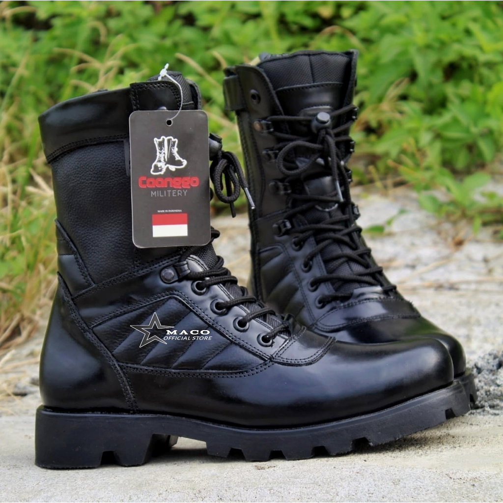 SEPATU PDL JATAH TNI POLRI TNI AD AU AL 100% KULIT SAPI ASLI ORIGINAL CAANGGO TERLARIS